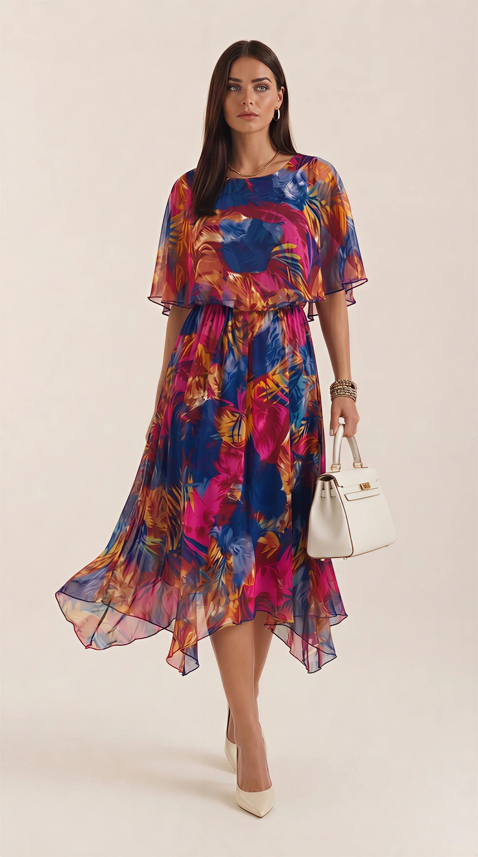 Elizabeth | Beautiful Dress with Tropical Print