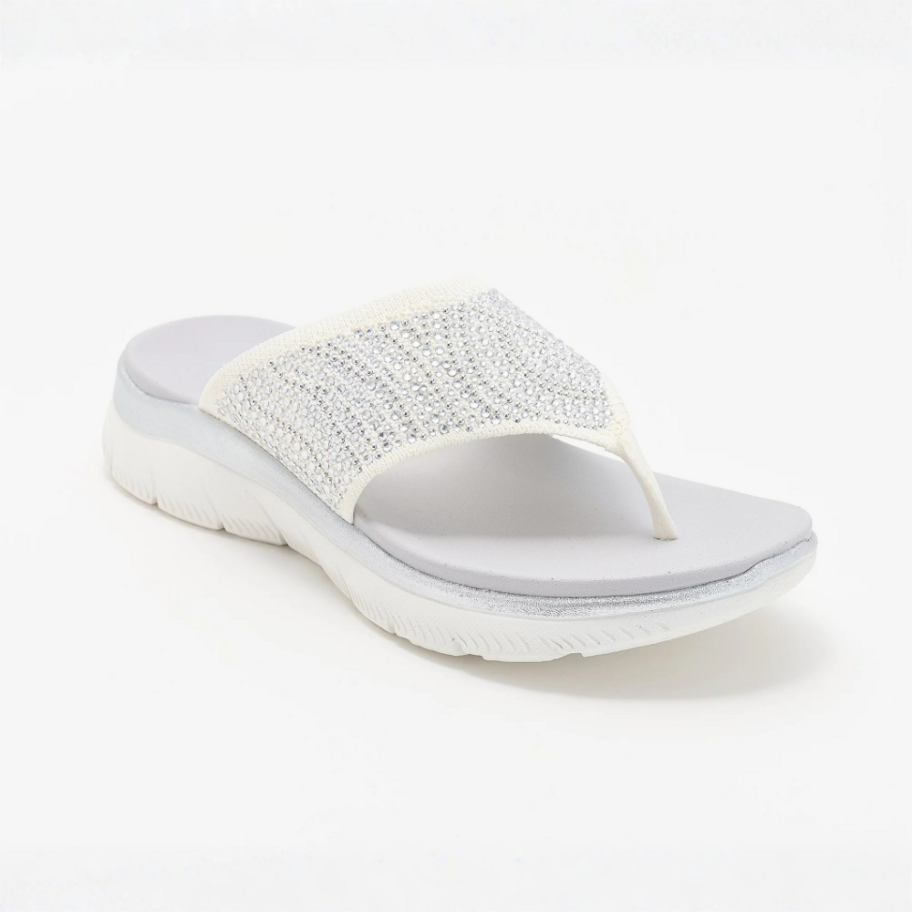 "LIORA™ | Sandalias de Tanga en Punto Cristal — Comodidad para Ella"