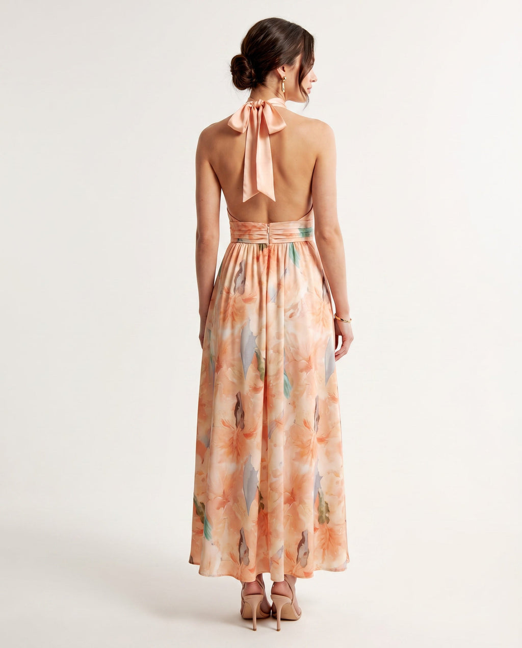 Sofía | Elegant Dress with Watercolor Floral Print