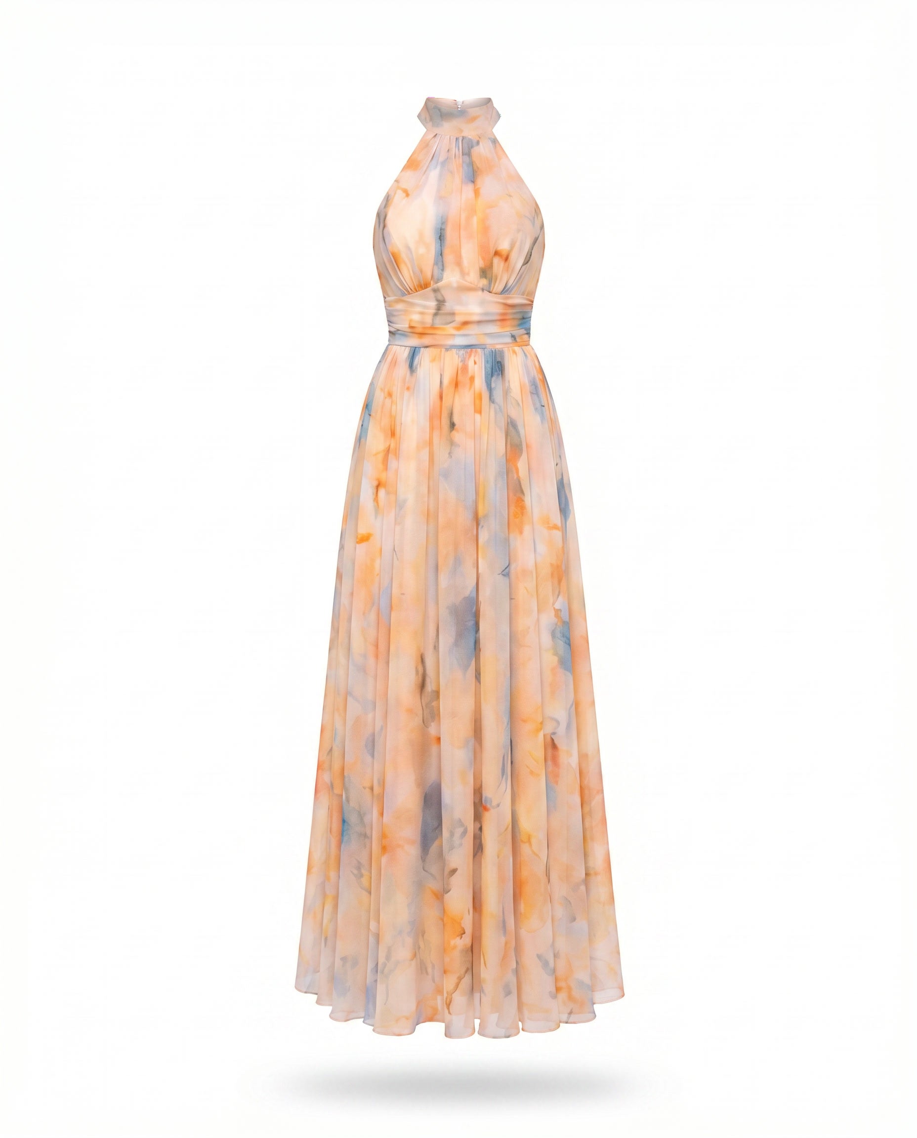 Sofía | Elegant Dress with Watercolor Floral Print