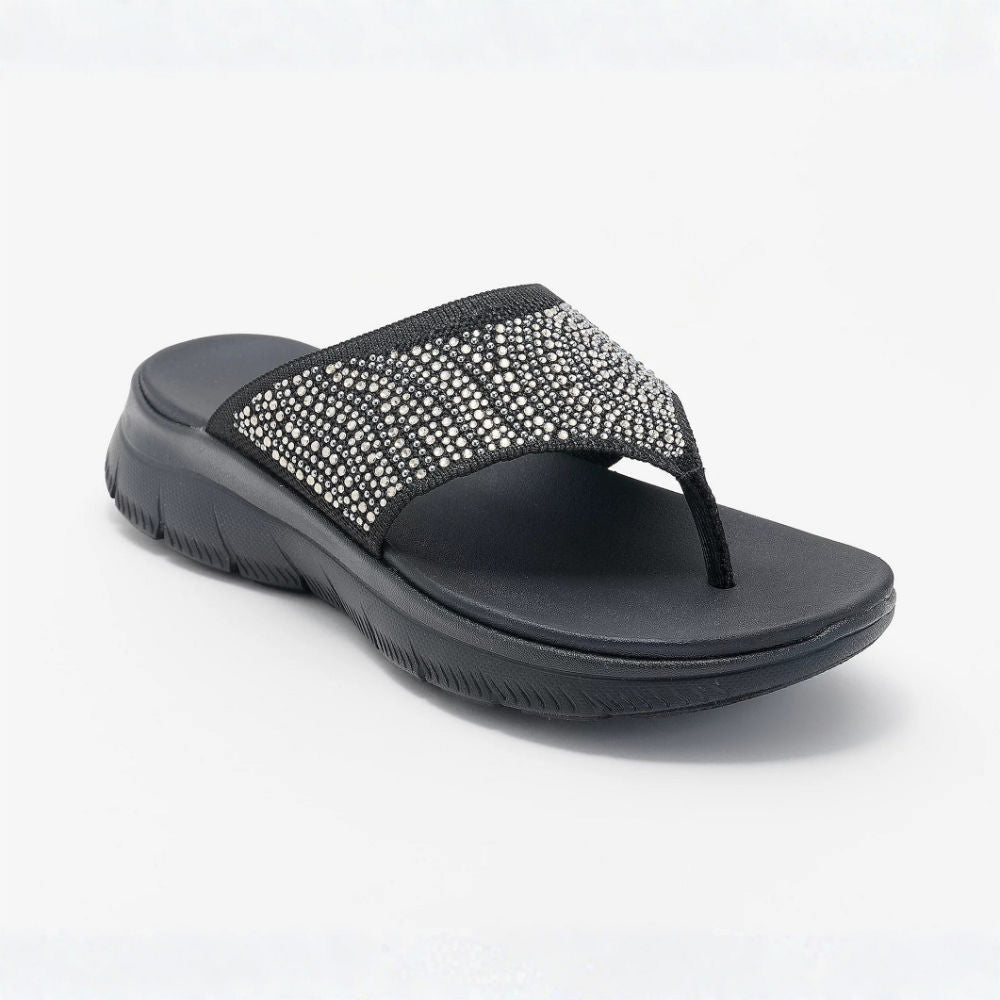 "LIORA™ | Sandalias de Tanga en Punto Cristal — Comodidad para Ella"