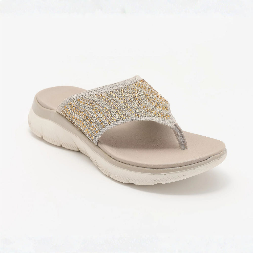 "LIORA™ | Sandalias de Tanga en Punto Cristal — Comodidad para Ella"