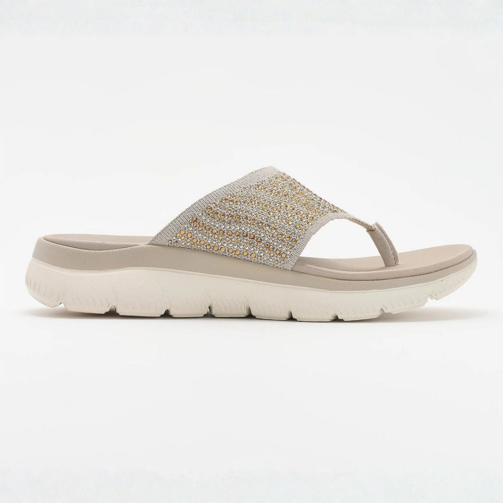 "LIORA™ | Sandalias de Tanga en Punto Cristal — Comodidad para Ella"