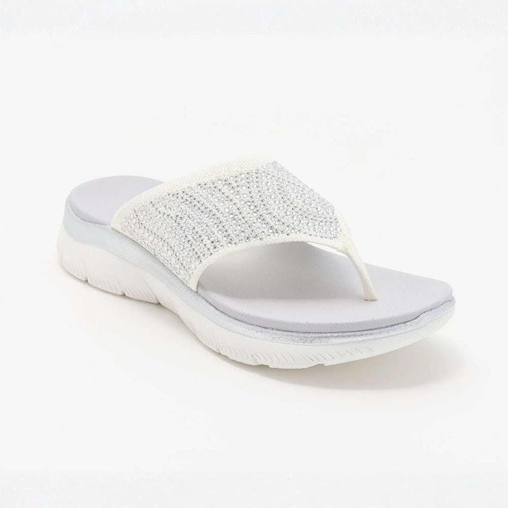 "LIORA™ | Sandalias de Tanga en Punto Cristal — Comodidad para Ella"