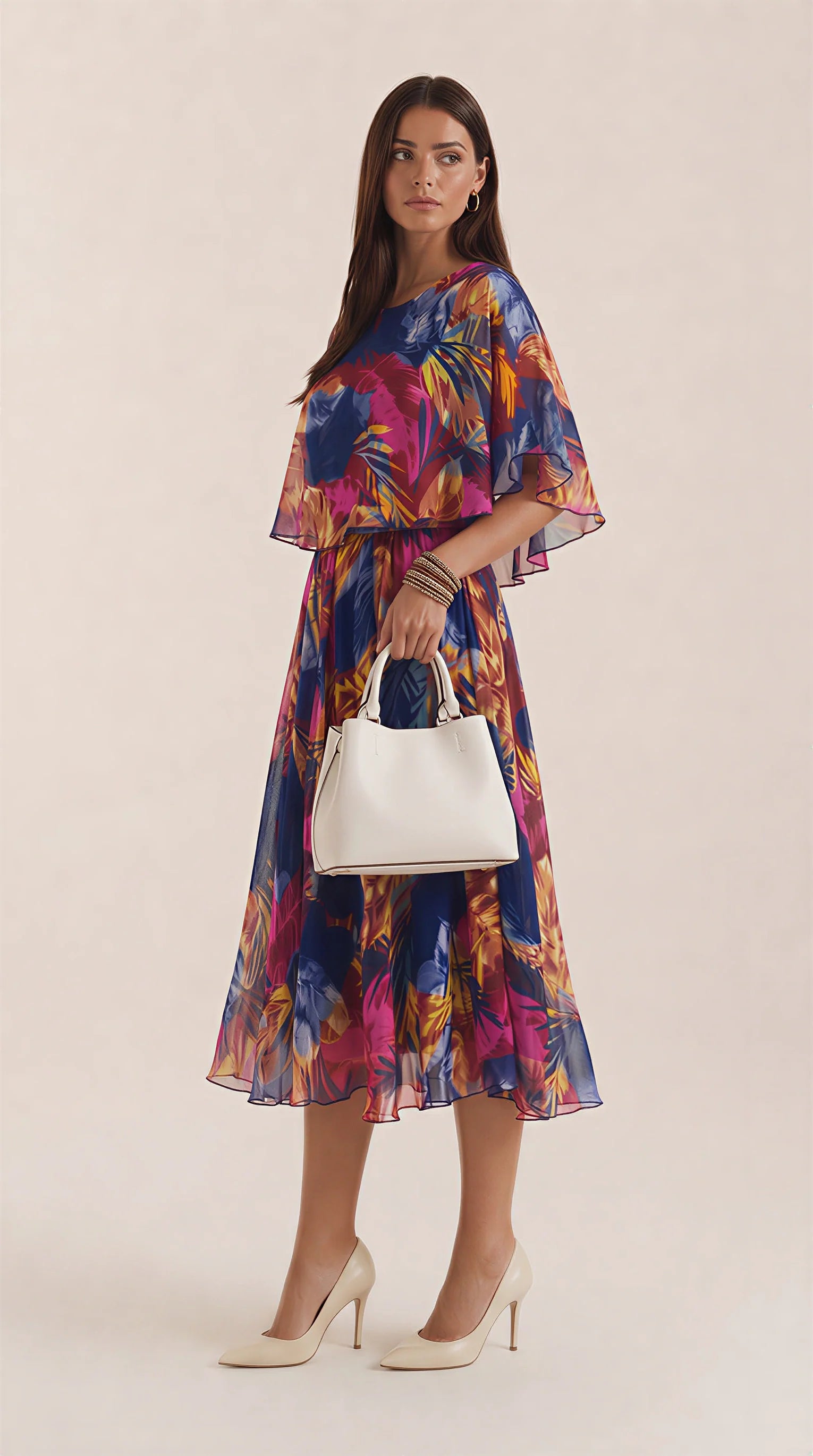 Elizabeth | Beautiful Dress with Tropical Print