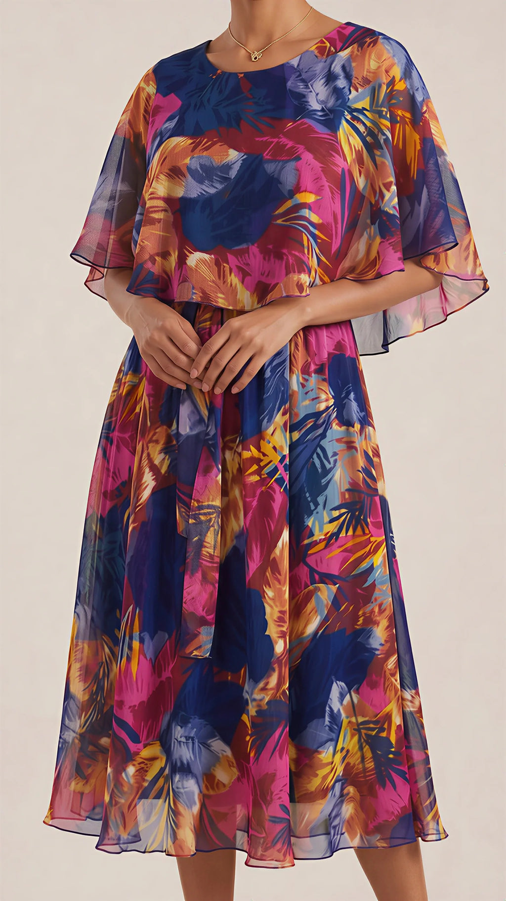 Elizabeth | Beautiful Dress with Tropical Print