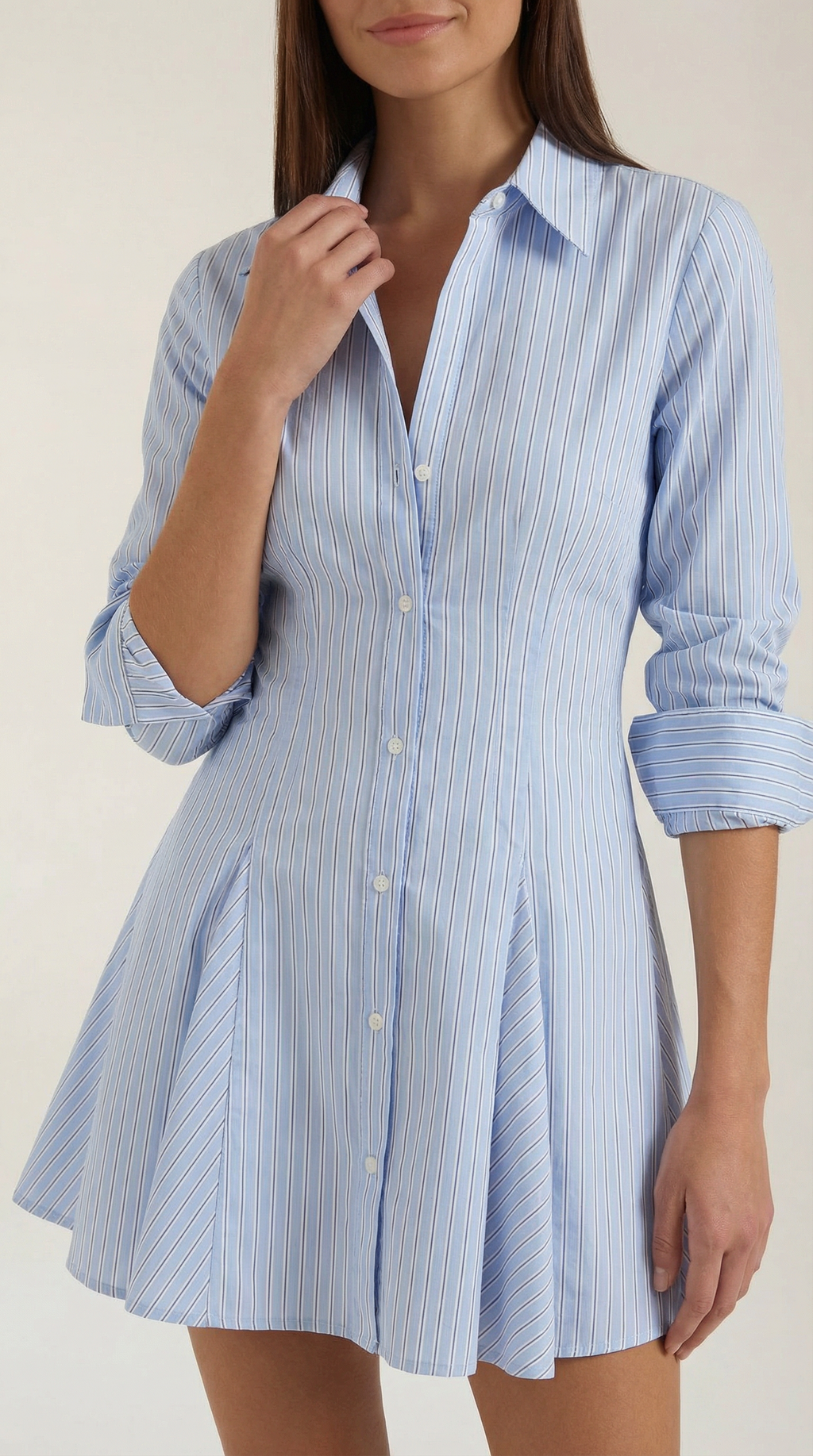 Jeanette Striped Shirt Dress
