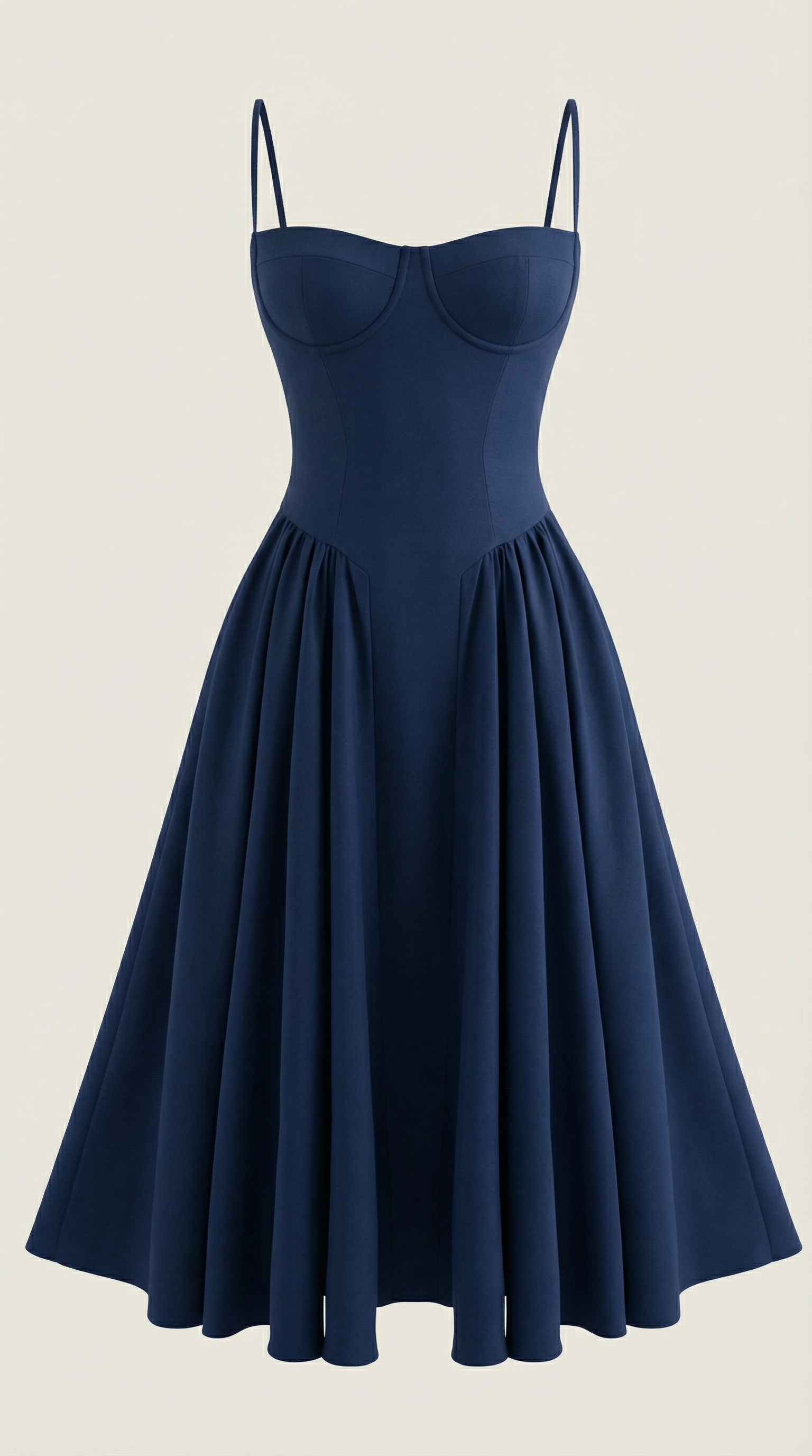 Vestido Santorini — Midi Floral con Escote Corazón