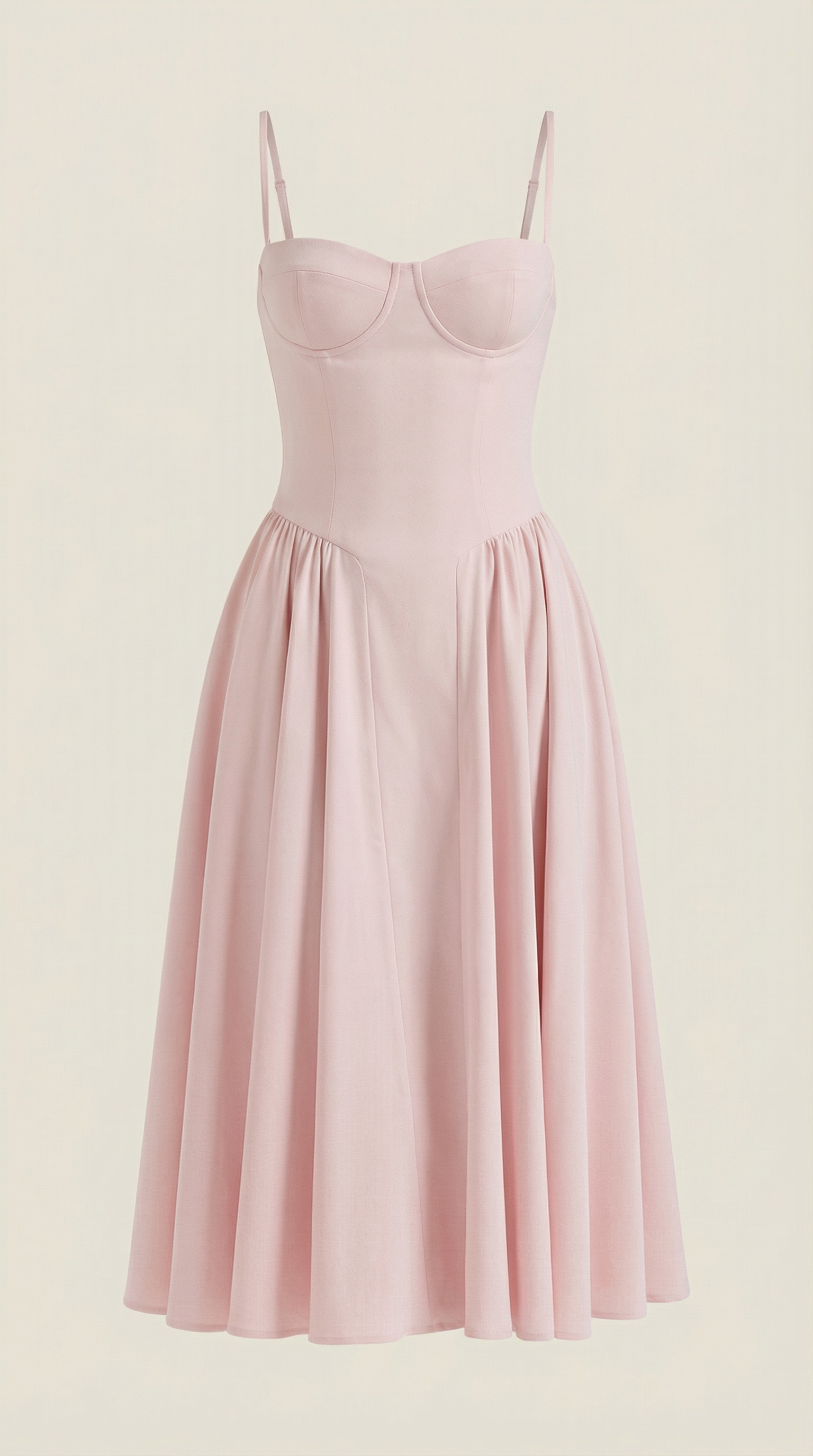 Vestido Santorini — Midi Floral con Escote Corazón