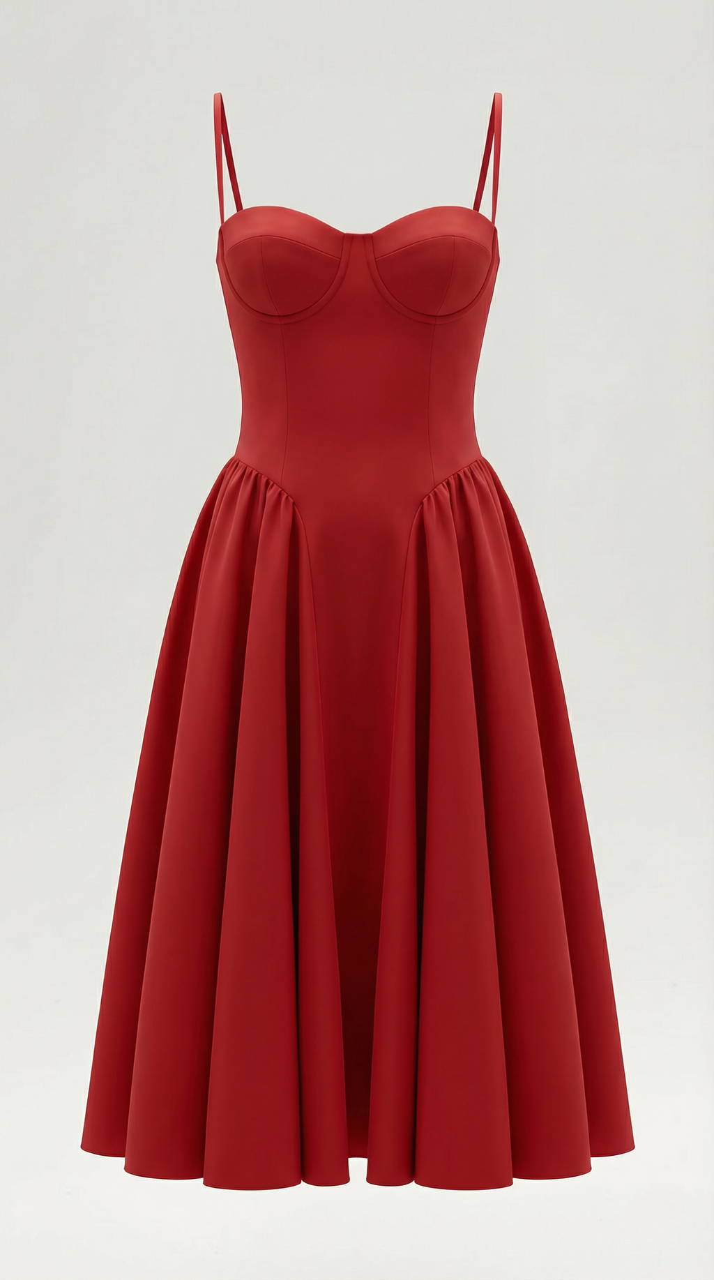 Vestido Santorini — Midi Floral con Escote Corazón