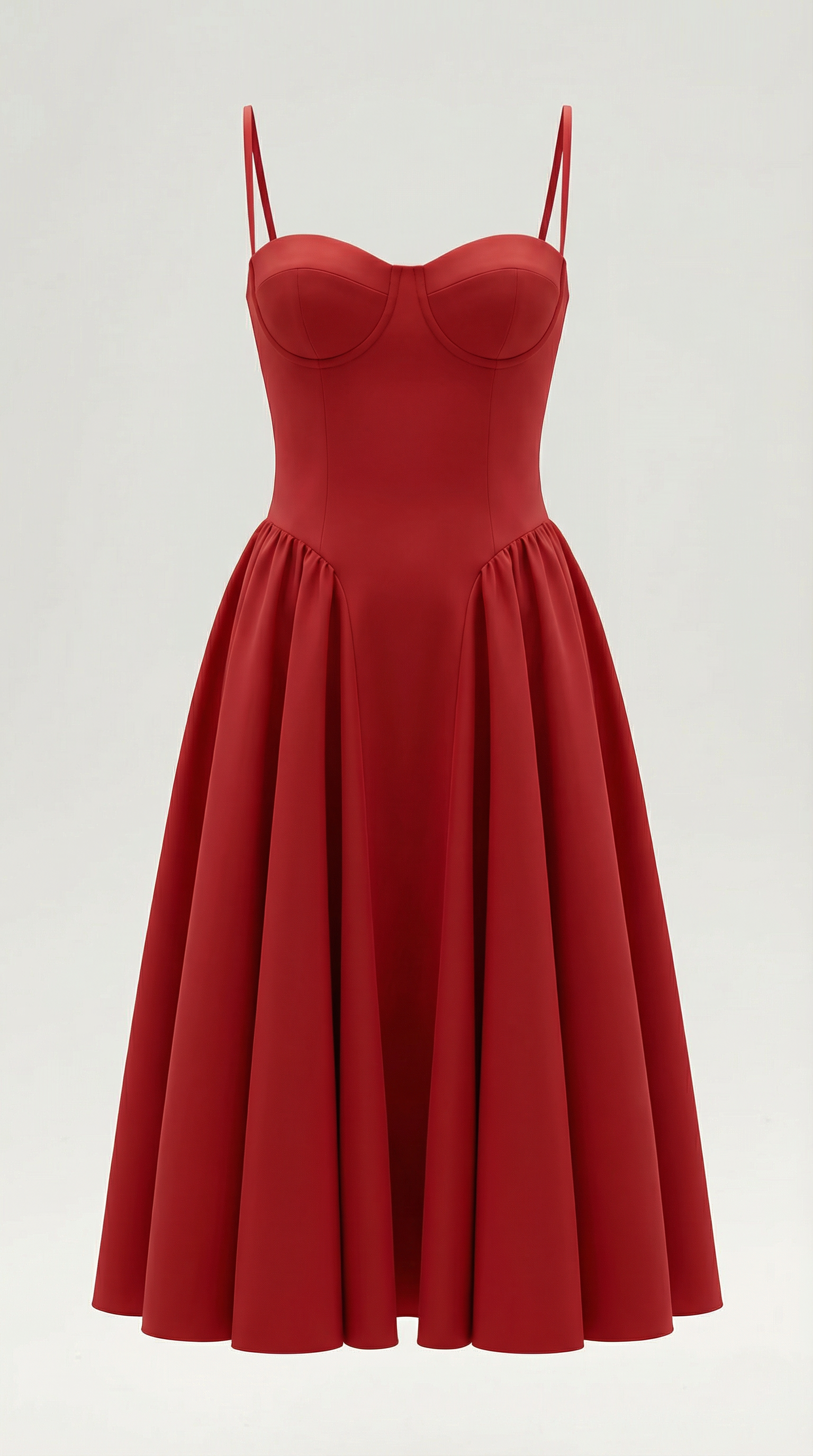Vestido Santorini — Midi Floral con Escote Corazón