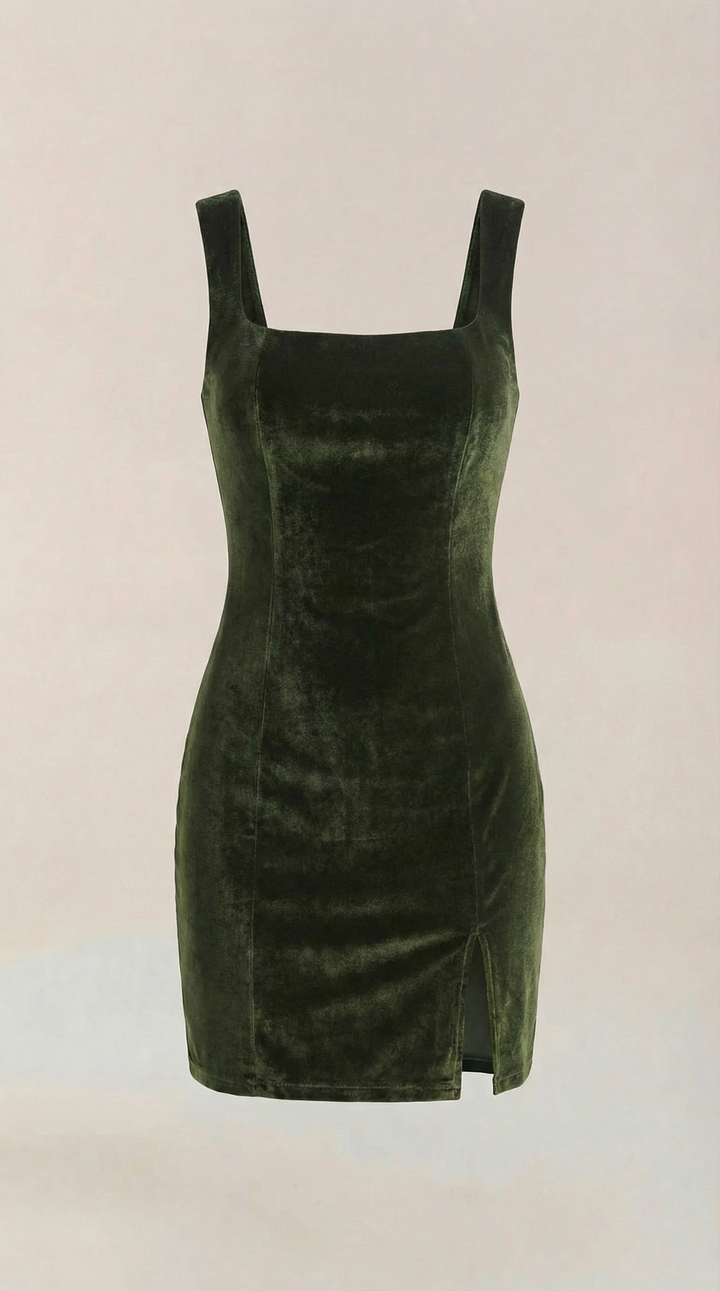 Vestido Corto Rachelle — Terciopelo con Escote Cuadrado